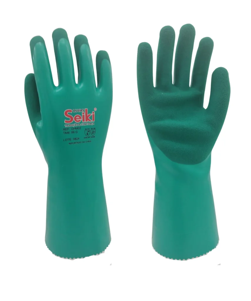 Luva Impermeável Processo Químico Marca Seiki Referência 9101